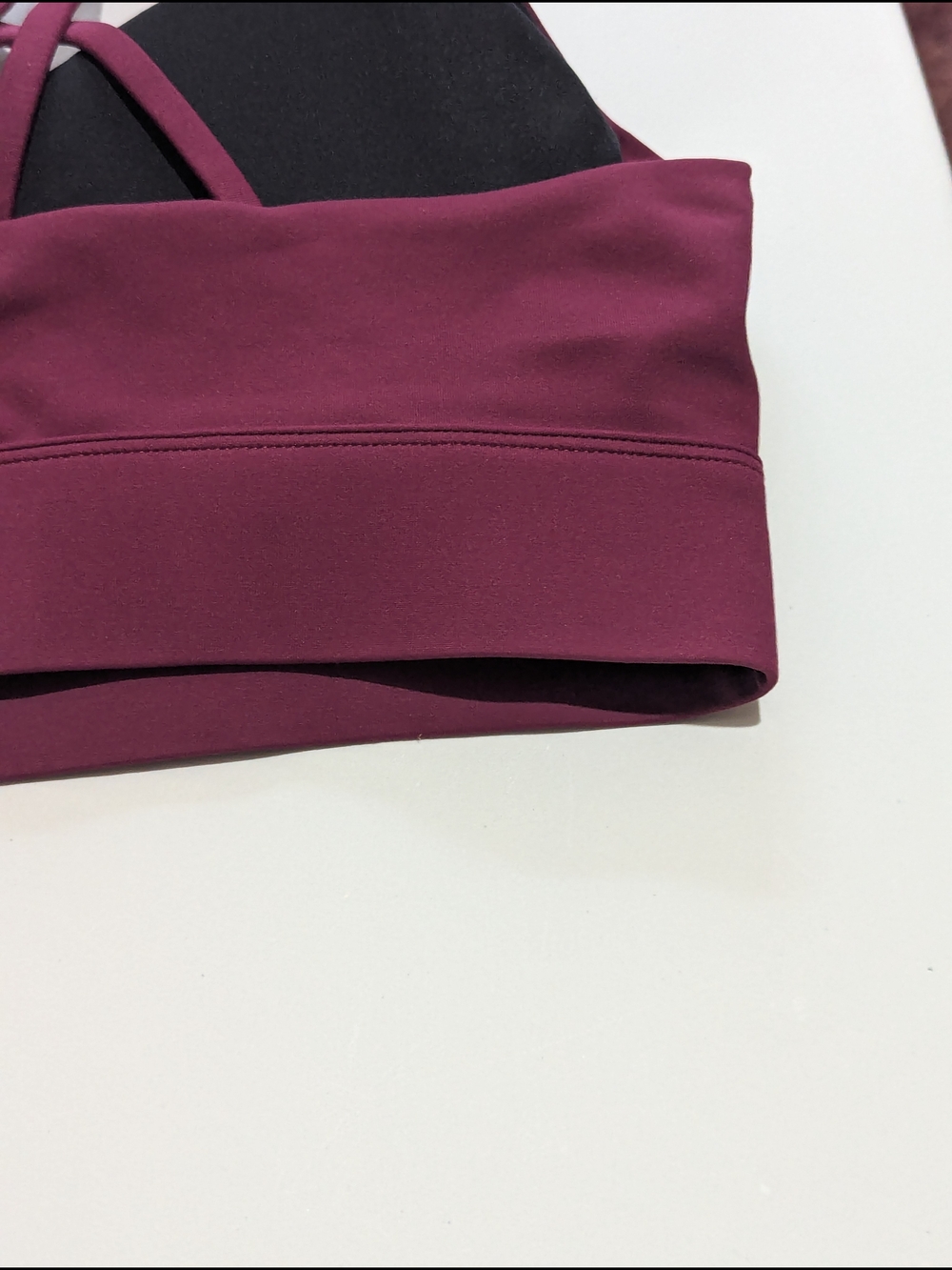 Zyia Active Burgundy Strappy Sports Bra Size L Padded Yoga Gym Athleisure - Picture 6 of 10